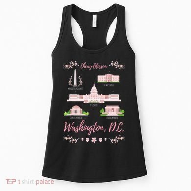 Washington Dc Cherry Blossom Monument Women's Tank Top