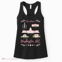 Washington Dc Cherry Blossom Monument Women's Tank Top thumb 0
