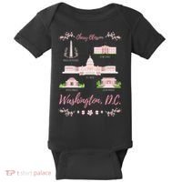 Washington Dc Cherry Blossom Monument Baby Bodysuit thumb 0