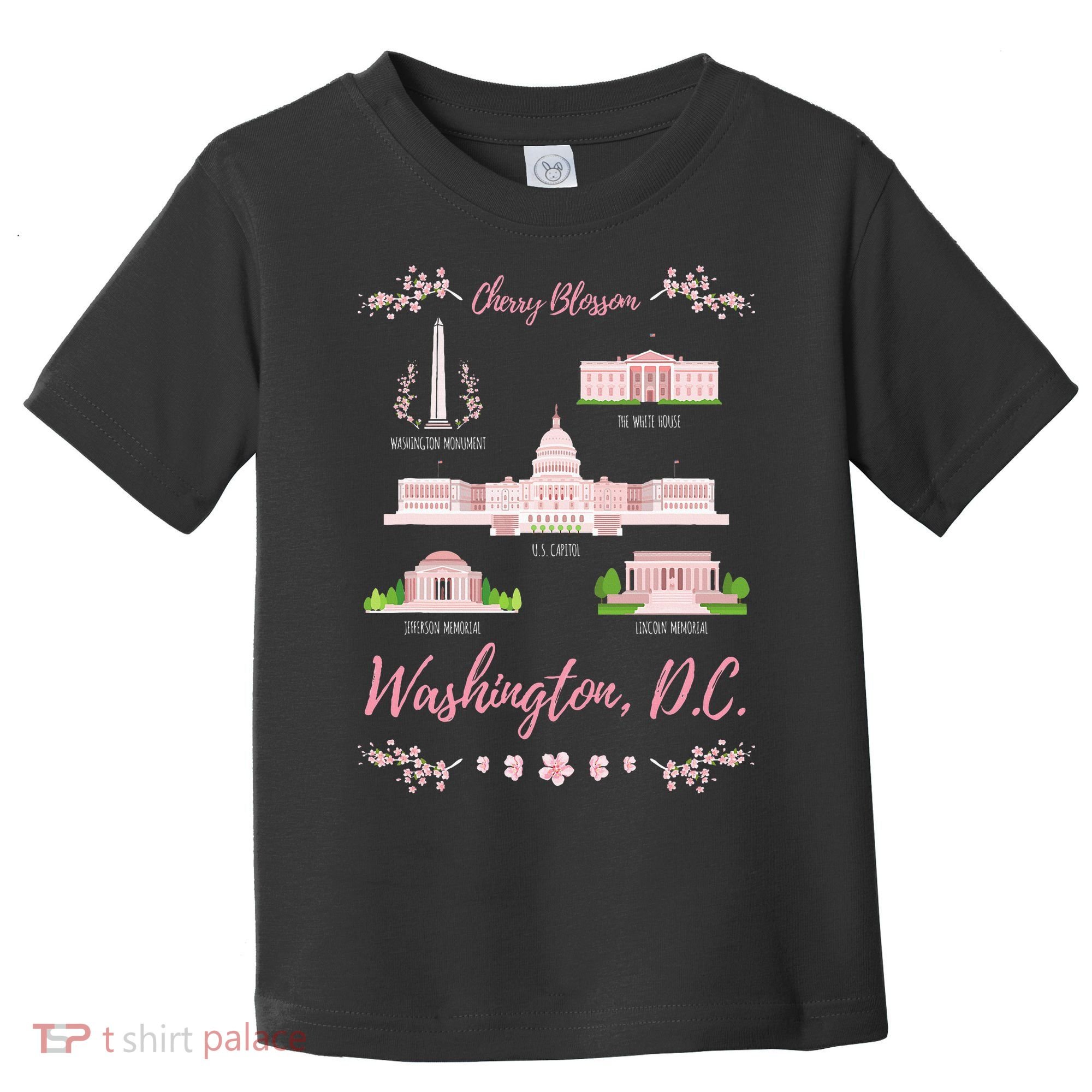 Washington Dc Cherry Blossom Monument Toddler T-Shirt