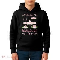 Washington Dc Cherry Blossom Monument Kids Hoodie thumb 4