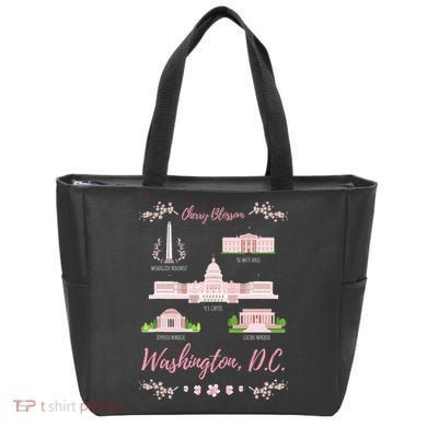 Washington Dc Cherry Blossom Monument Tote Bag