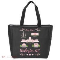 Washington Dc Cherry Blossom Monument Tote Bag thumb 0