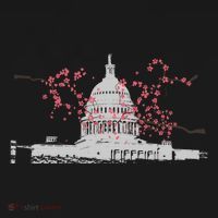 Washington Dc Capitol Hill Usa Souvenir Cherry Blossoms Gift Women's Hoodie thumb 2