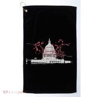 Washington Dc Capitol Hill Usa Souvenir Cherry Blossoms Gift Golf Towel thumb 0