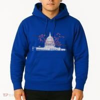Washington Dc Capitol Hill Usa Souvenir Cherry Blossoms Gift Hoodie thumb 2