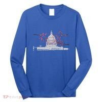 Washington Dc Capitol Hill Usa Souvenir Cherry Blossoms Gift Long Sleeve Shirt thumb 0