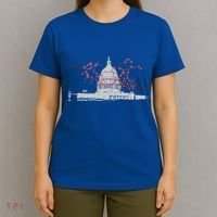 Washington Dc Capitol Hill Usa Souvenir Cherry Blossoms Gift T-Shirt thumb 4