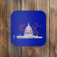 Washington Dc Capitol Hill Usa Souvenir Cherry Blossoms Gift Coaster thumb 0