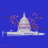 Washington Dc Capitol Hill Usa Souvenir Cherry Blossoms Gift Coaster thumb 2