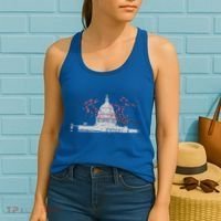 Washington Dc Capitol Hill Usa Souvenir Cherry Blossoms Gift Women's Tank Top thumb 2