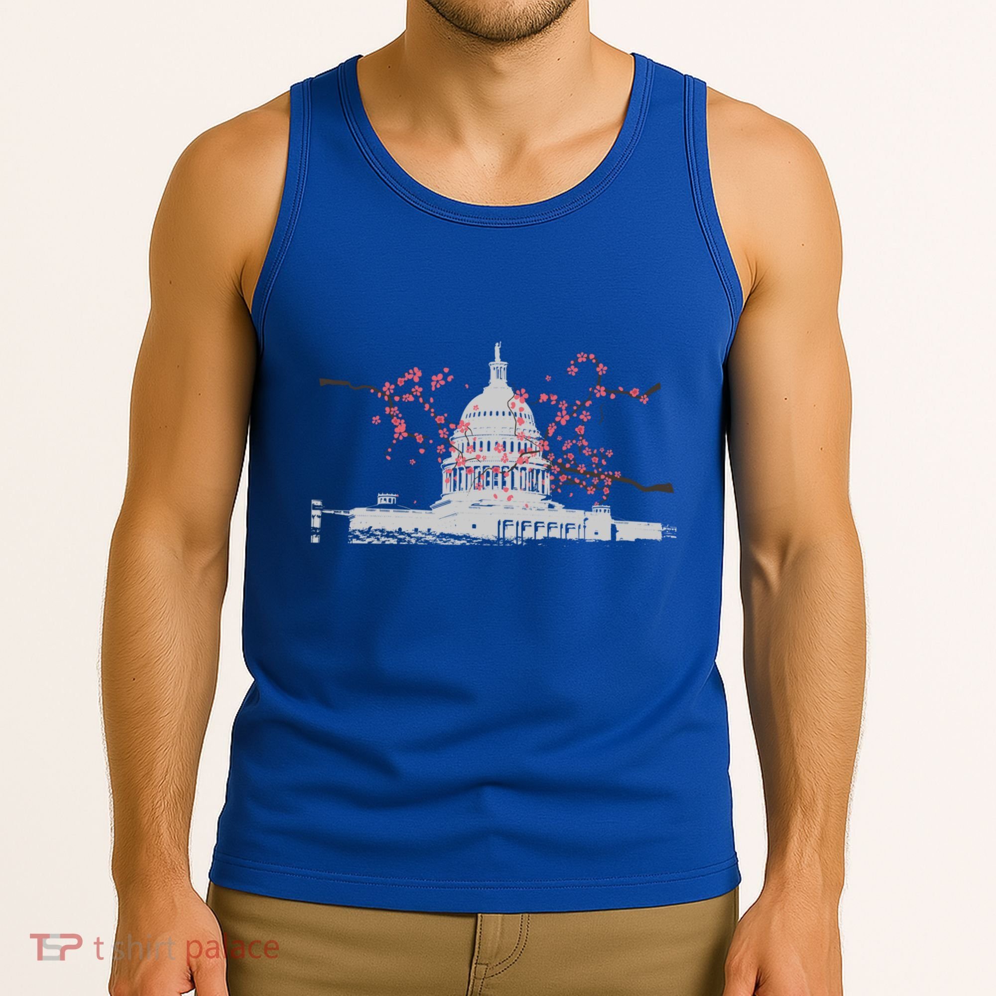 Washington Dc Capitol Hill Usa Souvenir Cherry Blossoms Gift Tank Top