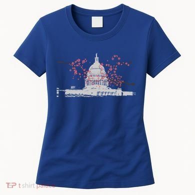 Washington Dc Capitol Hill Usa Souvenir Cherry Blossoms Gift Women's T-Shirt