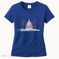 Washington Dc Capitol Hill Usa Souvenir Cherry Blossoms Gift Women's T-Shirt thumb 0