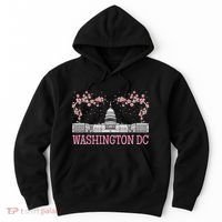 Washington Dc Cherry Blossom Monument Hoodie thumb 0