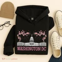 Washington Dc Cherry Blossom Monument Hoodie thumb 4