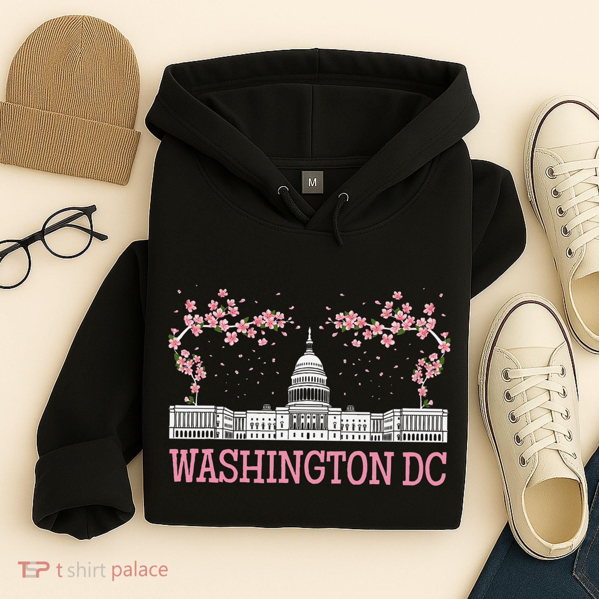 Washington Dc Cherry Blossom Monument Hoodie