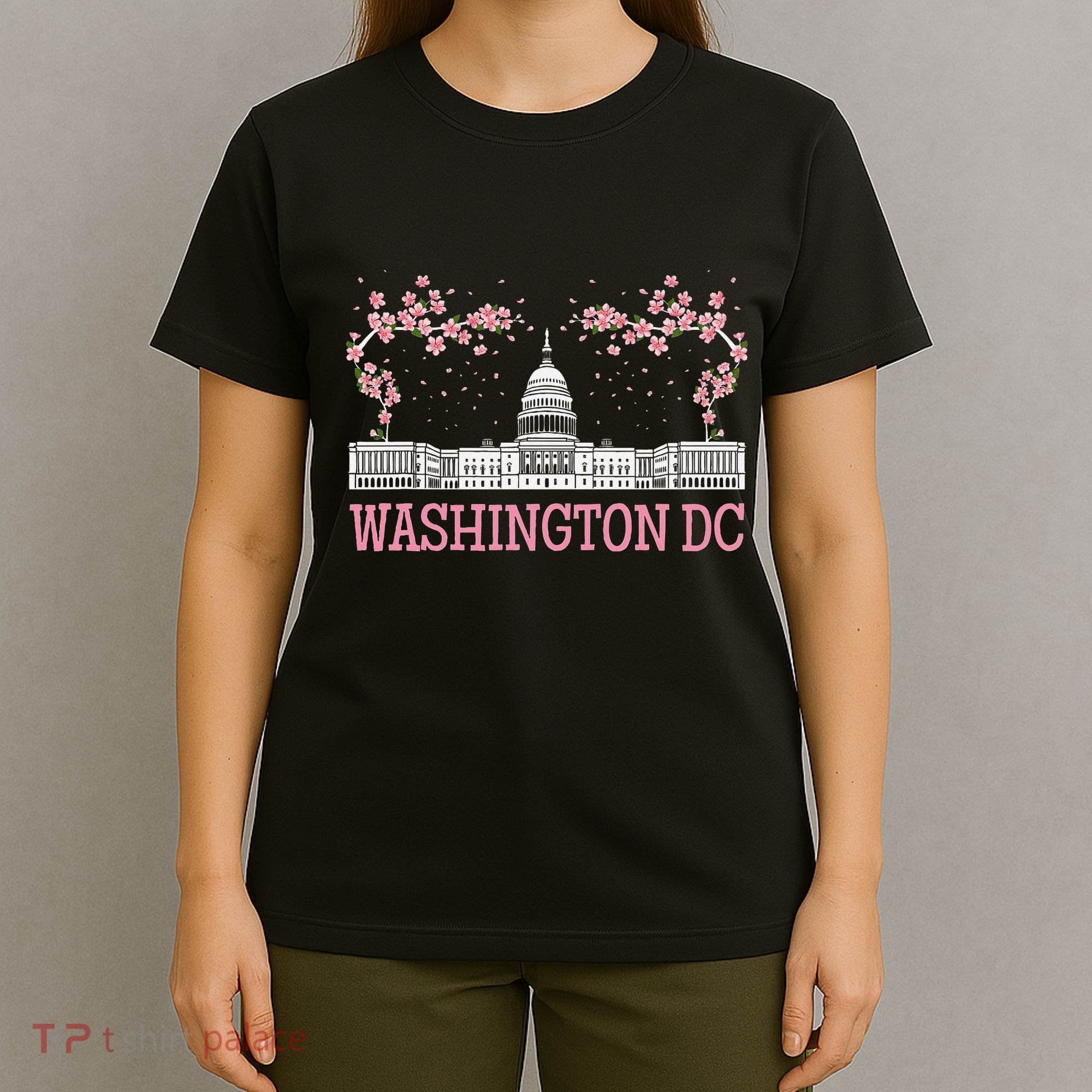 Washington Dc Cherry Blossom Monument T-Shirt