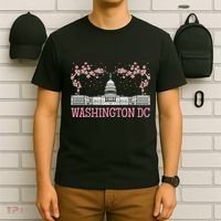 Washington Dc Cherry Blossom Monument T-Shirt thumb 6