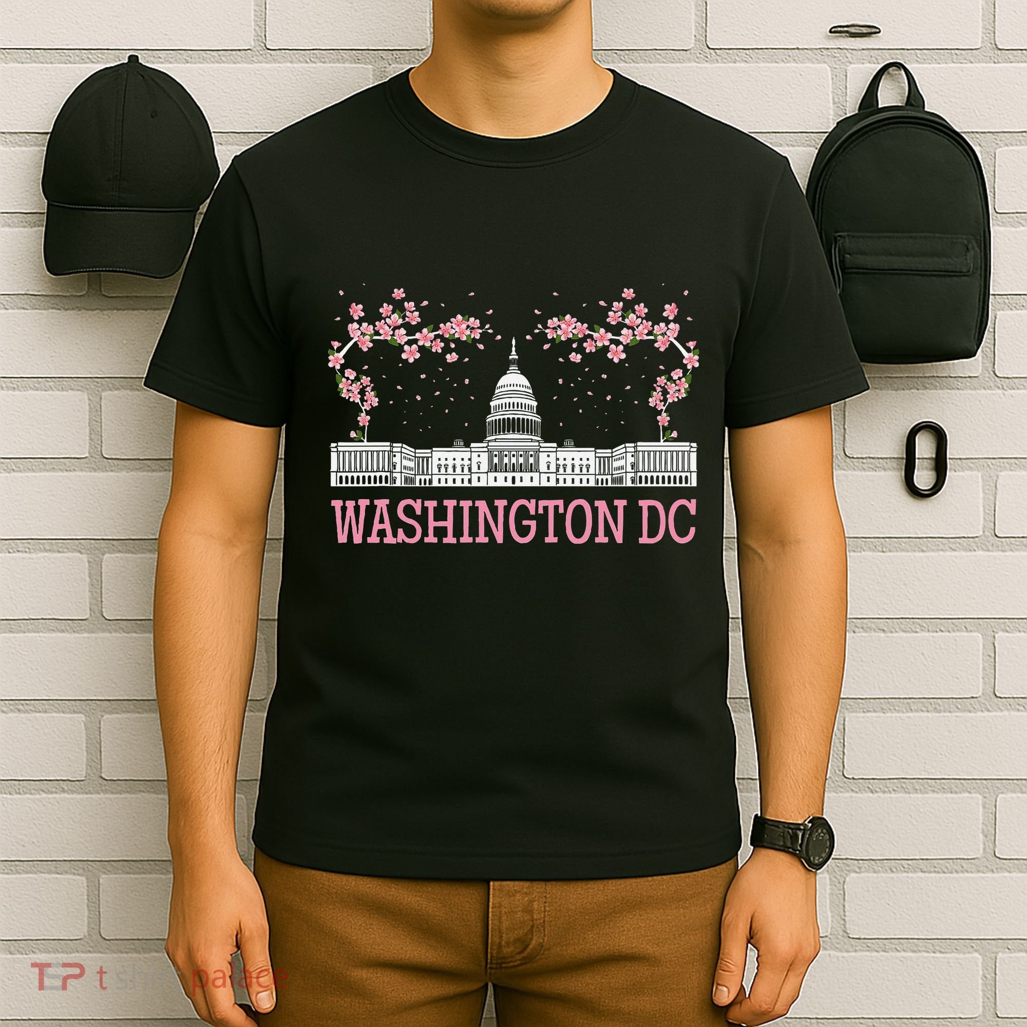 Washington Dc Cherry Blossom Monument T-Shirt