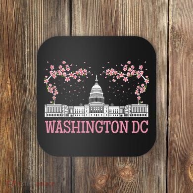 Washington Dc Cherry Blossom Monument Coaster