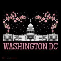 Washington Dc Cherry Blossom Monument Women's Long Sleeve Shirt thumb 2