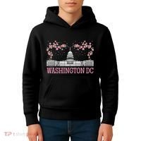 Washington Dc Cherry Blossom Monument Kids Hoodie thumb 4