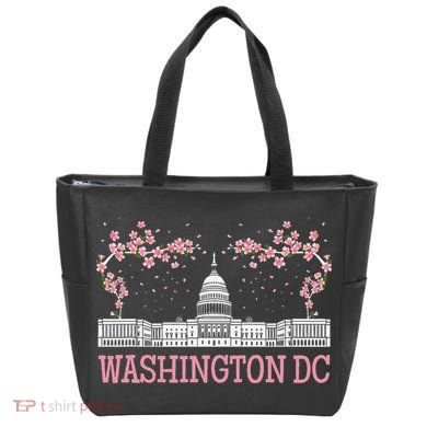 Washington Dc Cherry Blossom Monument Tote Bag