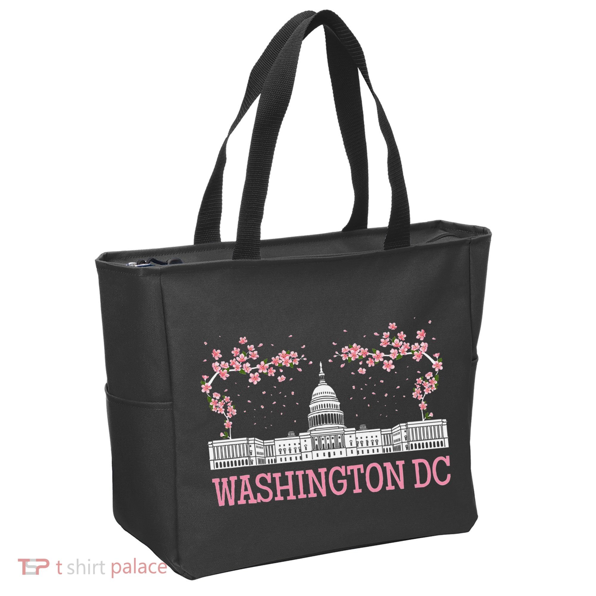 Washington Dc Cherry Blossom Monument Tote Bag