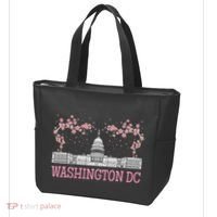 Washington Dc Cherry Blossom Monument Tote Bag thumb 3