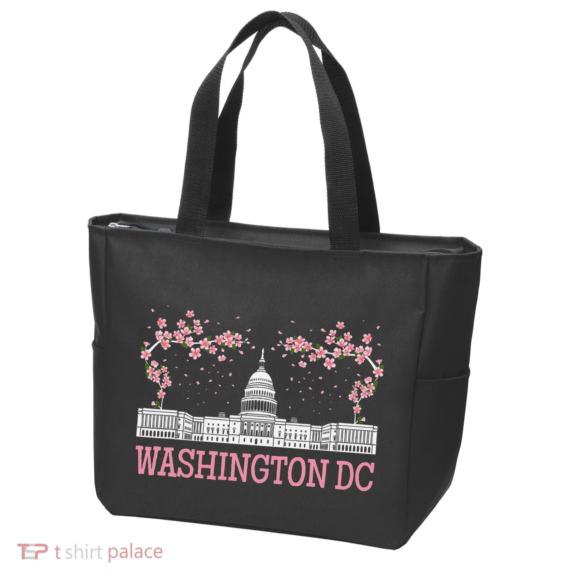 Washington Dc Cherry Blossom Monument Tote Bag