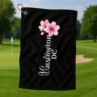 Washington Dc Cherry Blossom Festival Souvenir Dc Gift Golf Towel thumb 1
