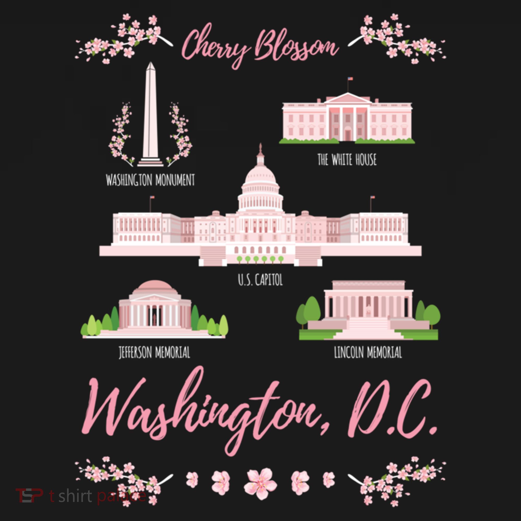 Washington Dc Cherry Blossom Monut Gift Polo