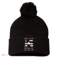 Washington Dc Cherry Blossom Monut Gift Pom Pom 12in Knit Beanie thumb 0