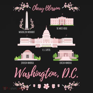 Washington Dc Cherry Blossom Monut Gift Pom Pom 12in Knit Beanie
