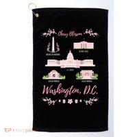Washington Dc Cherry Blossom Monut Gift Golf Towel thumb 0