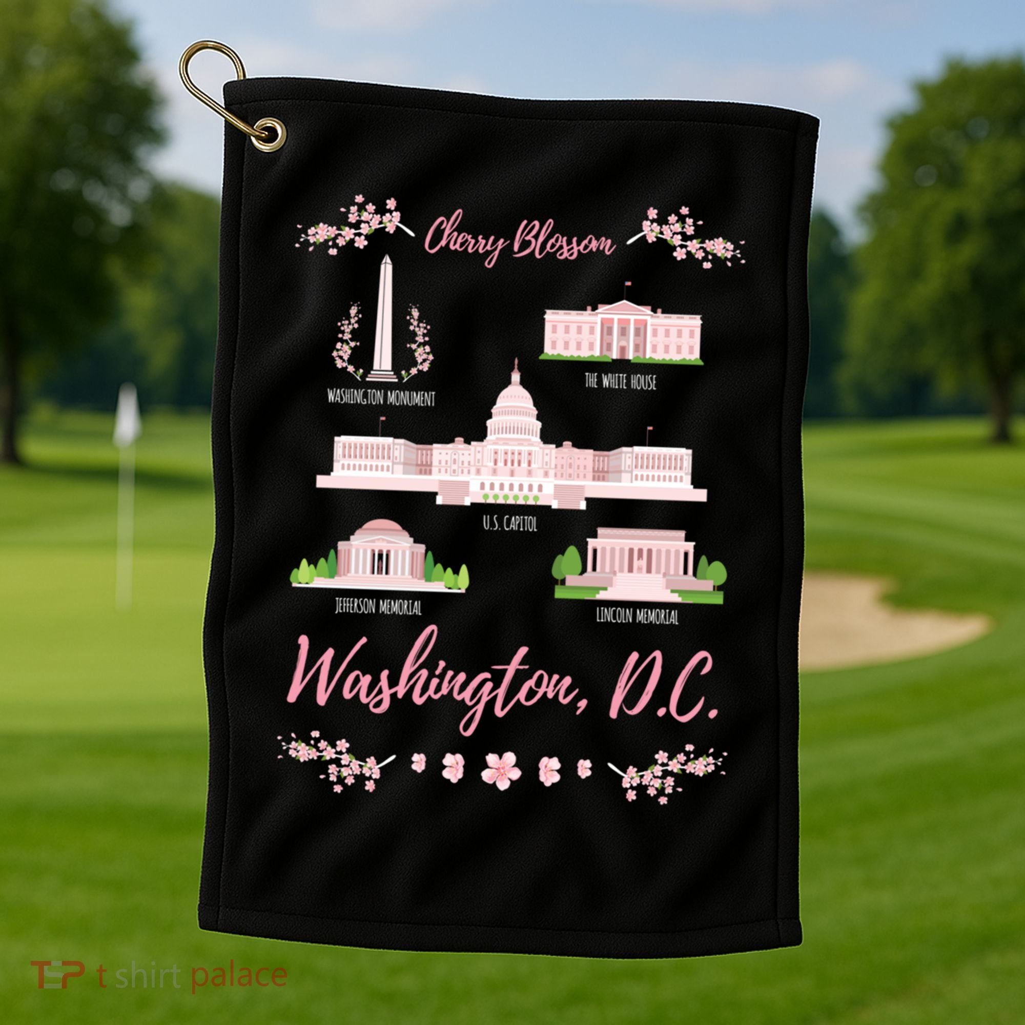 Washington Dc Cherry Blossom Monut Gift Golf Towel