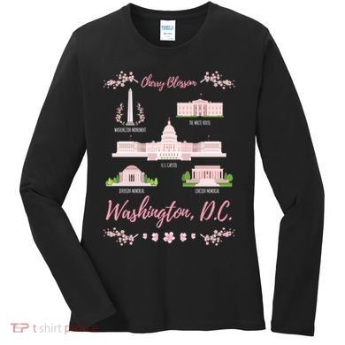 Washington Dc Cherry Blossom Monut Gift Women's Long Sleeve Shirt