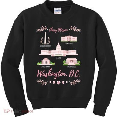 Washington Dc Cherry Blossom Monut Gift Kids Sweatshirt