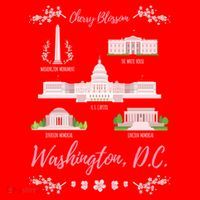 Washington Dc Cherry Blossom Monut Gift Santa Hat thumb 1