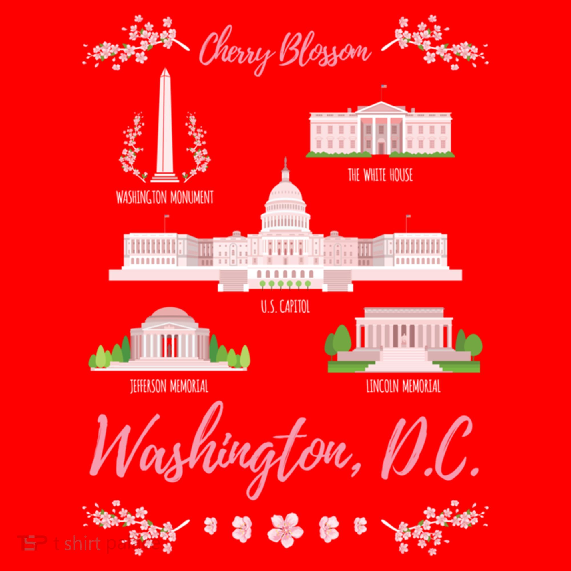 Washington Dc Cherry Blossom Monut Gift Santa Hat