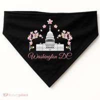 Washington Dc Cherry Blossom Gift USA-Made Doggie Bandana thumb 0