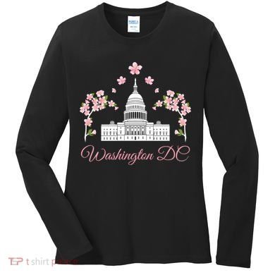 Washington Dc Cherry Blossom Gift Women's Long Sleeve Shirt