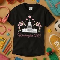 Washington Dc Cherry Blossom Gift Kids T-Shirt thumb 3