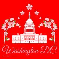 Washington Dc Cherry Blossom Gift Santa Hat thumb 1
