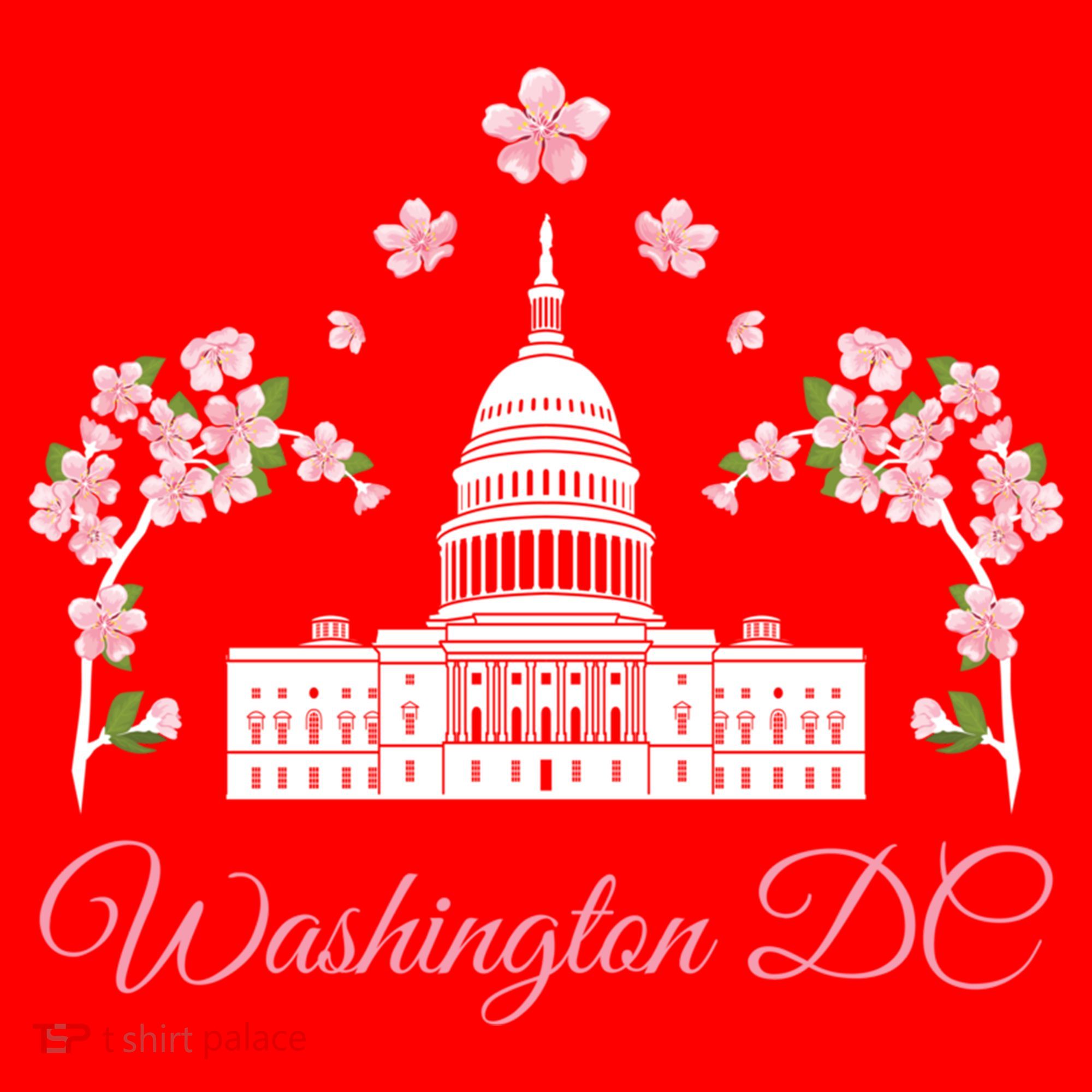 Washington Dc Cherry Blossom Gift Santa Hat