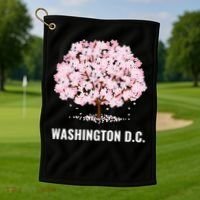 Washington Dc Cherry Blossom Tree Bloom Festival Gift Golf Towel thumb 1