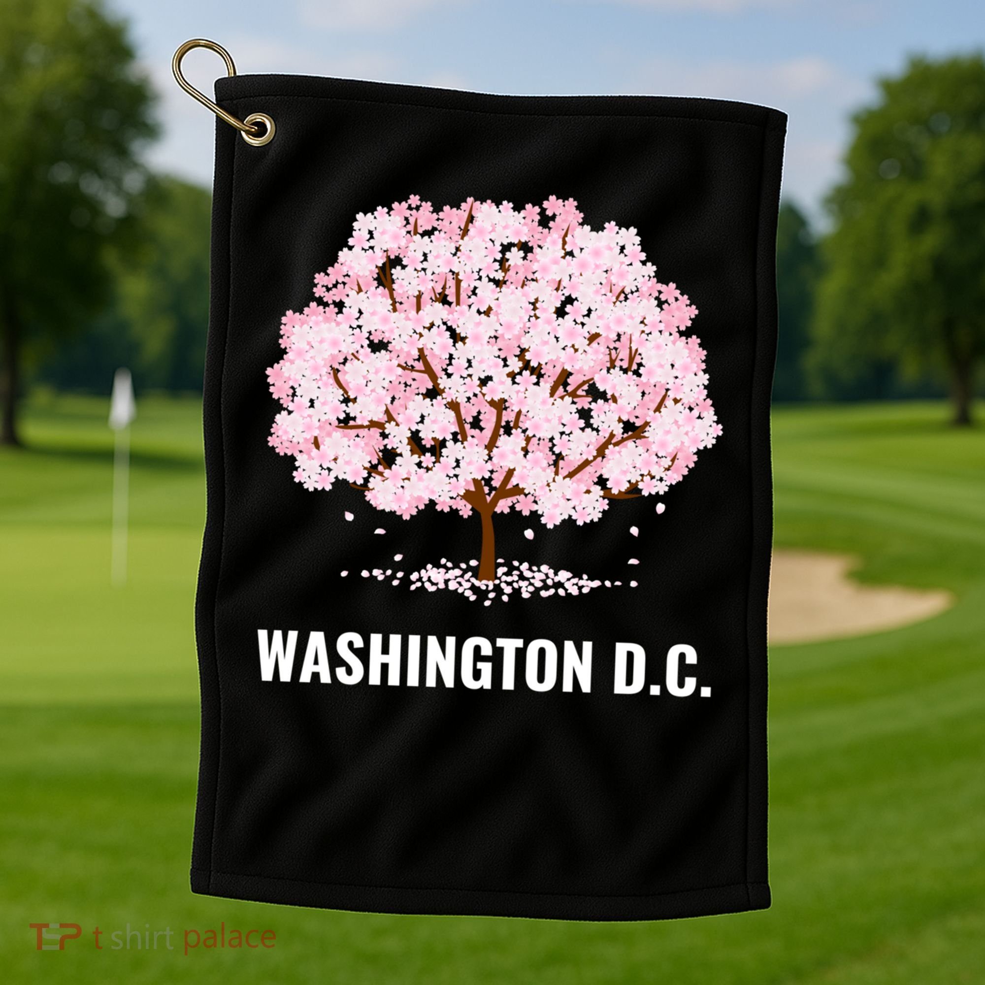 Washington Dc Cherry Blossom Tree Bloom Festival Gift Golf Towel