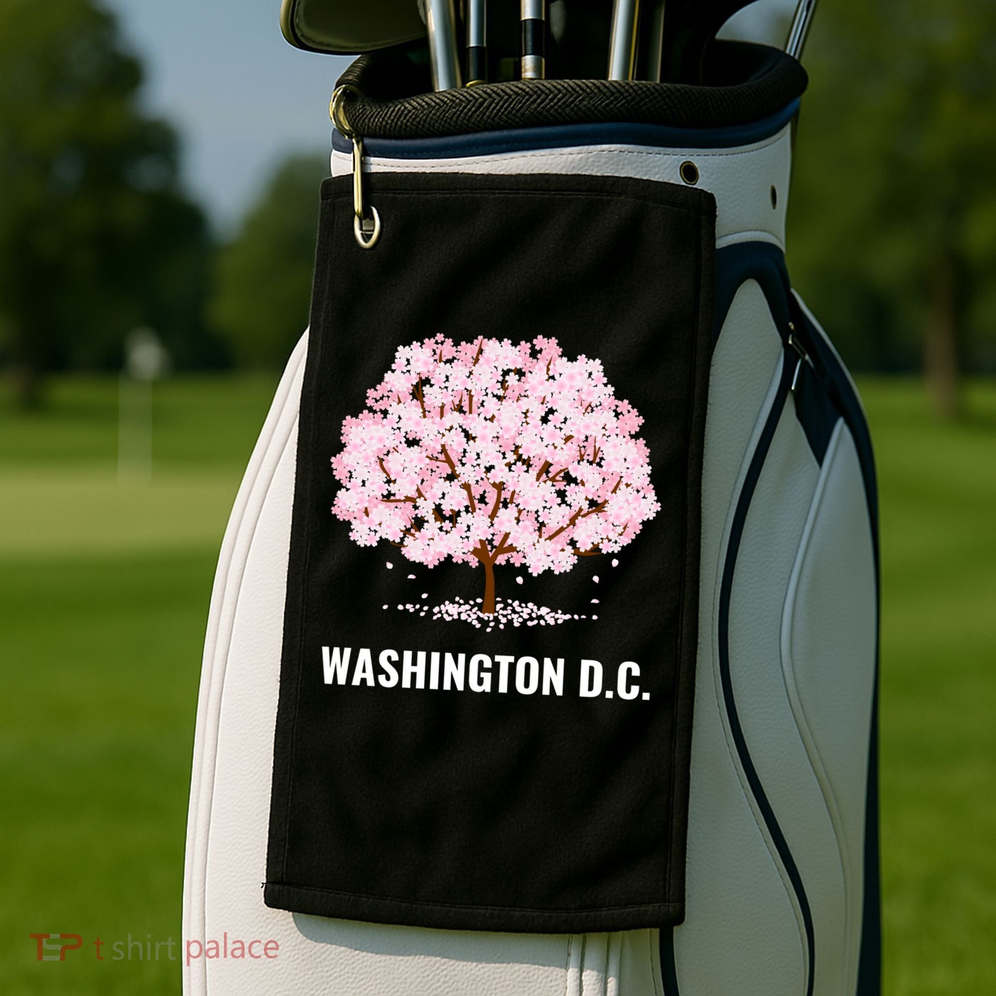 Washington Dc Cherry Blossom Tree Bloom Festival Gift Golf Towel