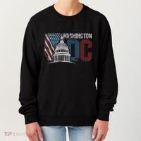 Washington Dc Capitol Hill Usa Flag Souvenir Women's Sweatshirt thumb 0